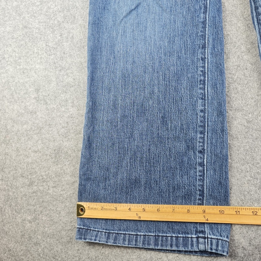 Pilcro Anthropologie Jeans Women's 34x31 (31 Tag) Blue Wide Leg High Rise - Picture 2 of 10